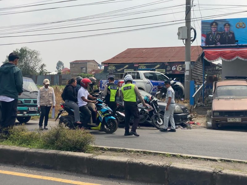 Satlantas Polres Karo Gandeng Satpol PP, Samsat Kabanjahe Dan Dinas Perhubungan Guna Menertibkan Taat Pajak