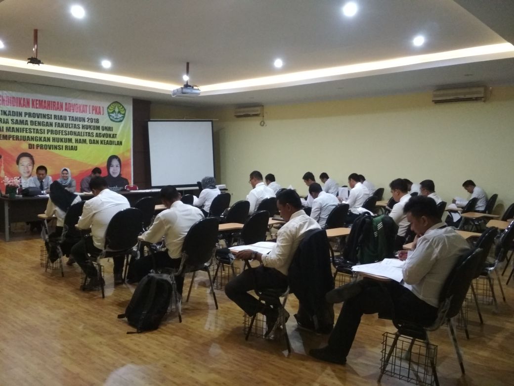 Ujian Advokat di IKADIN Riau 2018, Ini Harapan Panitia