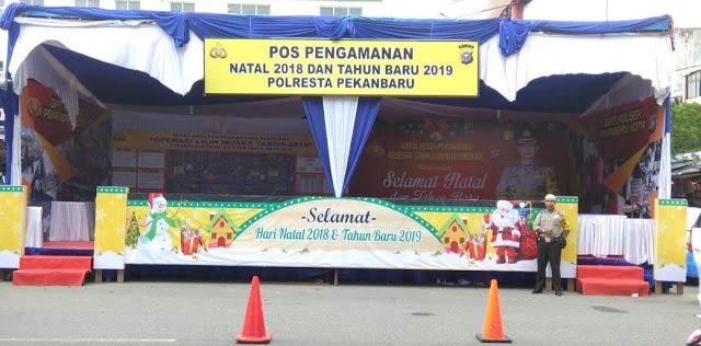 Polresta Pekanbaru Gelar Pengamanan Natal dan Tahun Baru 2019