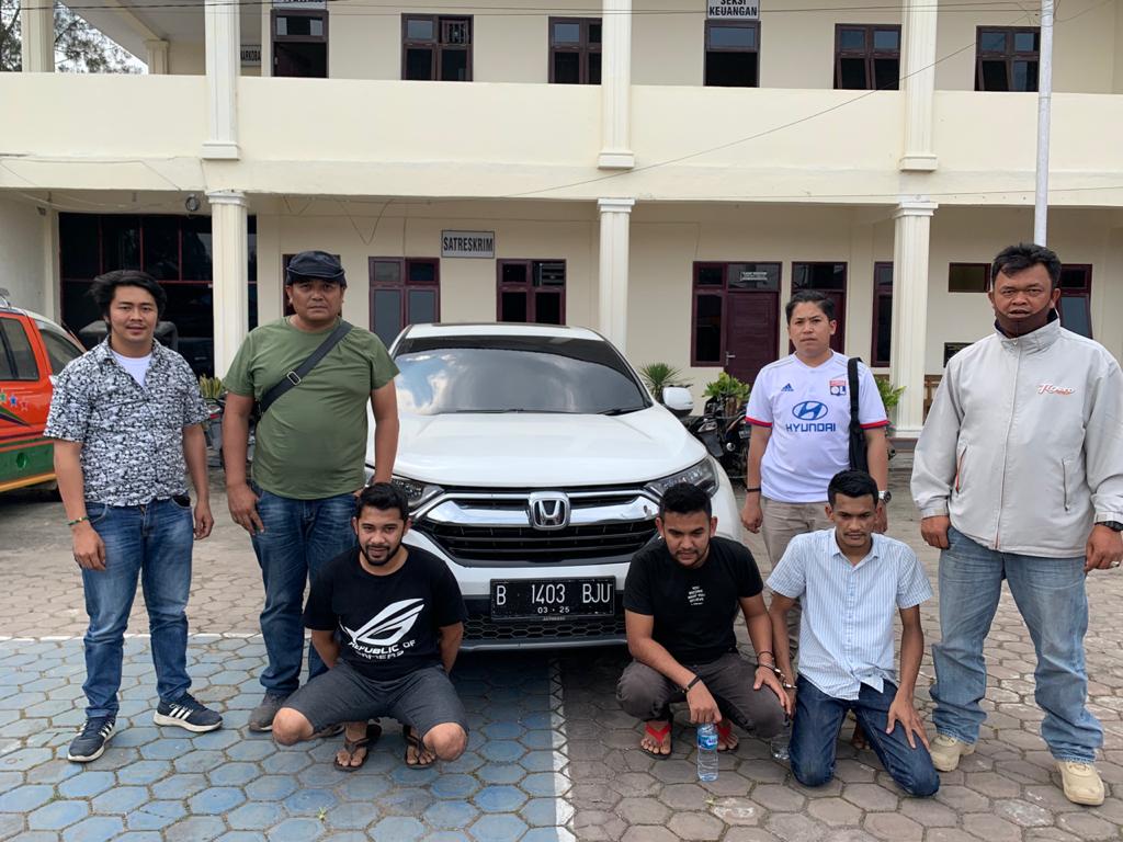 Gelapkan Jaminan Fidusia  1  Unit Mobil CRV,  Siti Hajar dan Rekanya Ditangkap Polres Karo